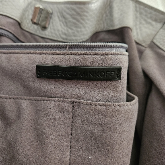 Rebecca Minkoff Light Grey Leather Tote Bag - Picture 7 of 8